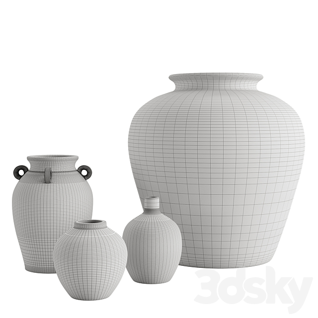 Seehorn Handcrafted Vases 3DS Max Model - thumbnail 3