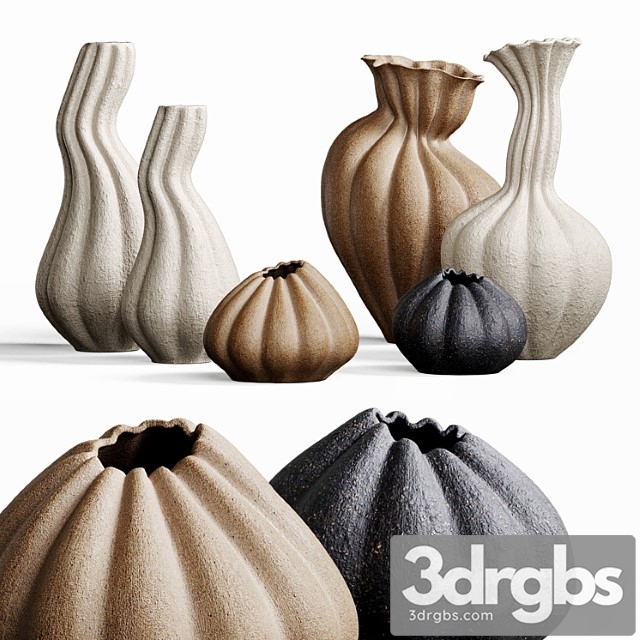 Set Of Decorative Vases Malene Knudsen 3dsmax Download - thumbnail 1