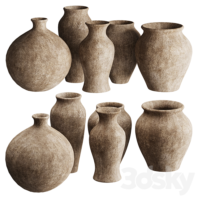 Set of decorative vases_003 3ds Max - thumbnail 1