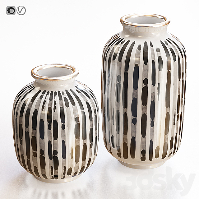 Set of two vases Coral Memory 3DSMax File - thumbnail 1