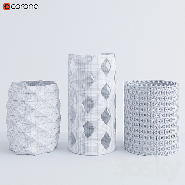 Set of vases 3DSMax File - thumbnail 2