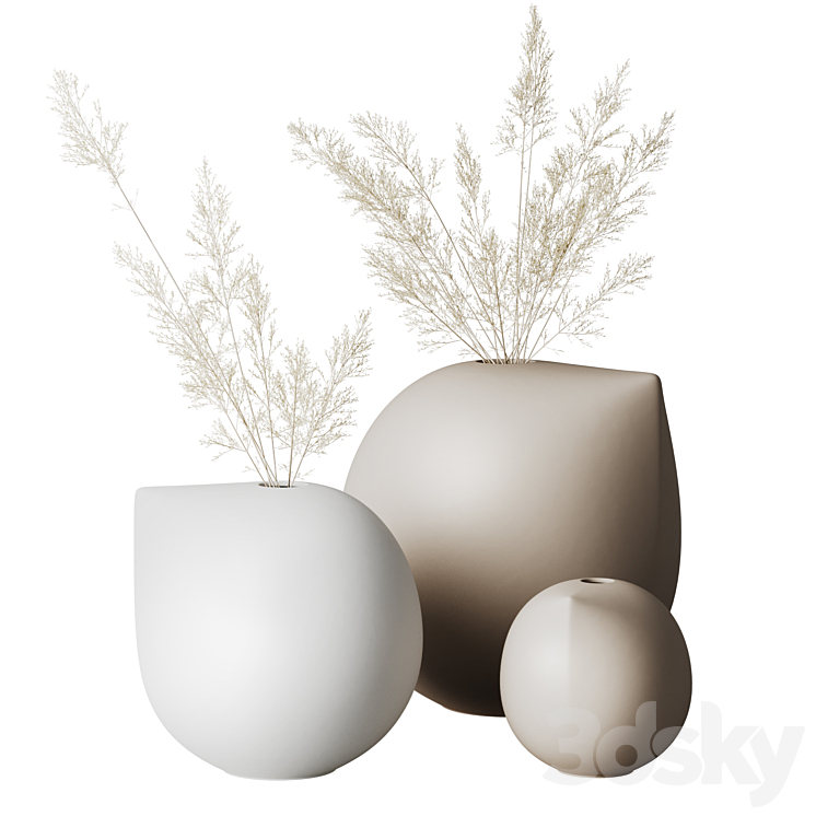 Set of vases DBKD Nib 3DS Max - thumbnail 1