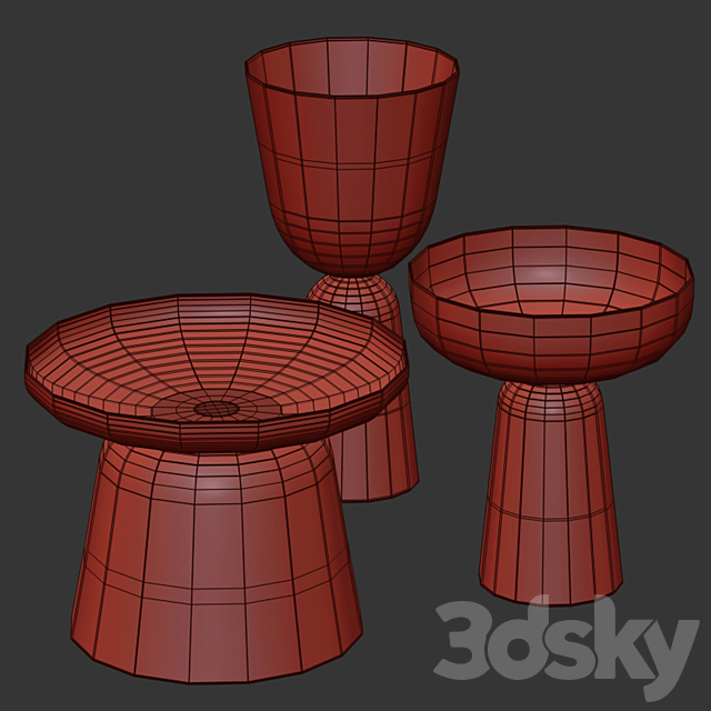 Set of vases (Flirt Collection) 3DSMax File - thumbnail 2