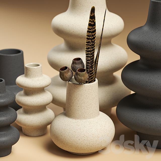 Set of vases H&M 3DSMax File - thumbnail 2