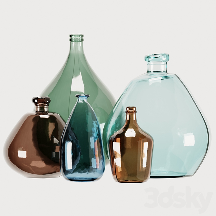 Set of vases Izolia 3DS Max - thumbnail 1