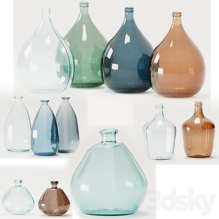 Set of vases Izolia 3DS Max - thumbnail 2