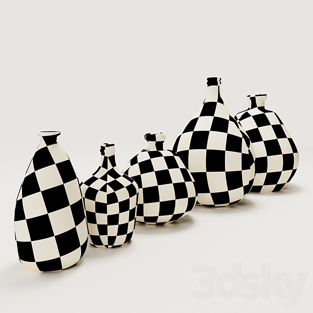 Set of vases. Izolia 3DSMax File - thumbnail 4