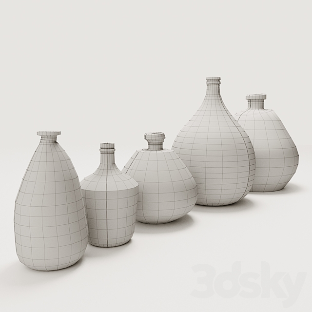 Set of vases. Izolia 3DSMax File - thumbnail 5