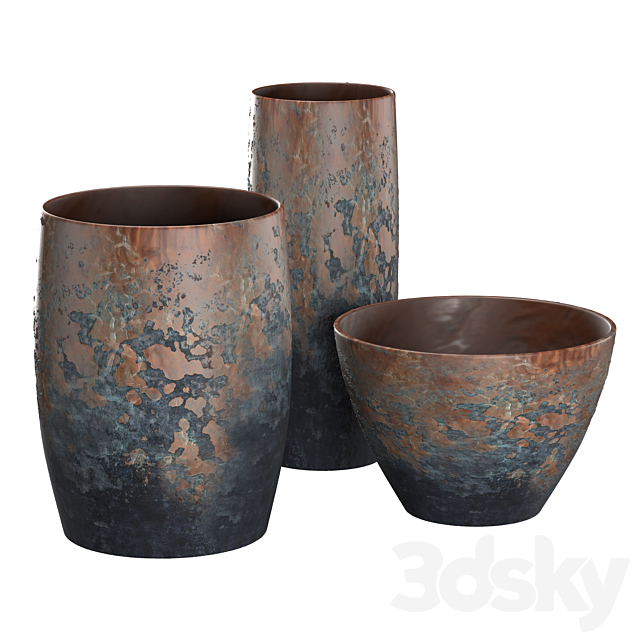 Terracotta Pots 2 3DSMax File - thumbnail 3