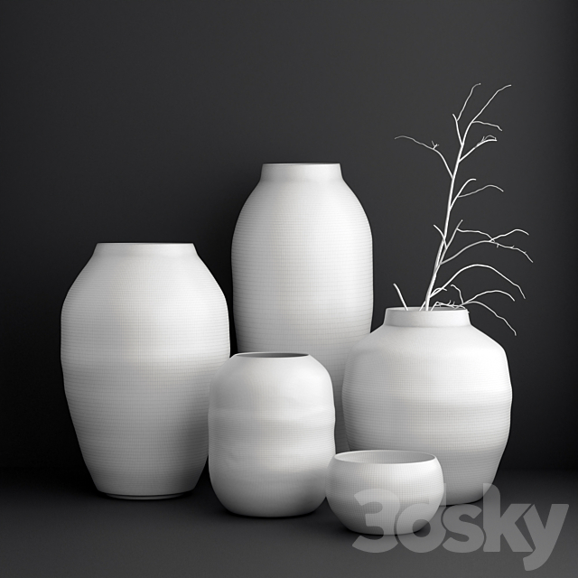 Tom Kemp’s vases set 3DS Max Model - thumbnail 4