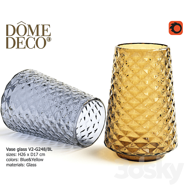 Vase DomeDeco 3ds Max - thumbnail 1