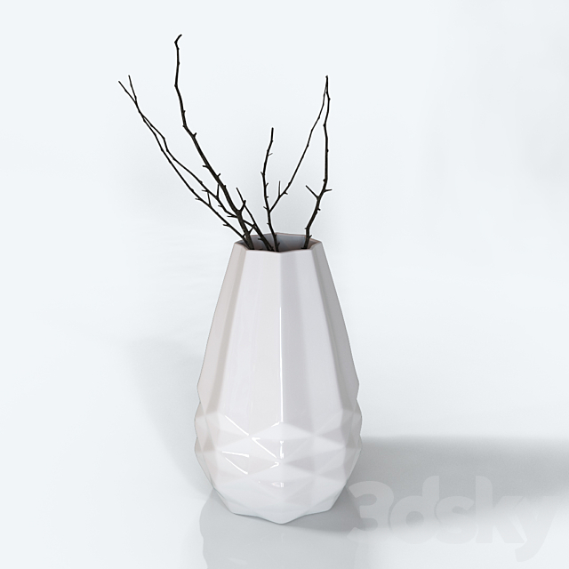 Vase – Geometric Base 3DSMax File - thumbnail 1