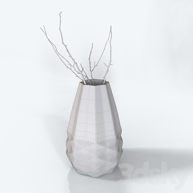 Vase – Geometric Base 3DSMax File - thumbnail 2