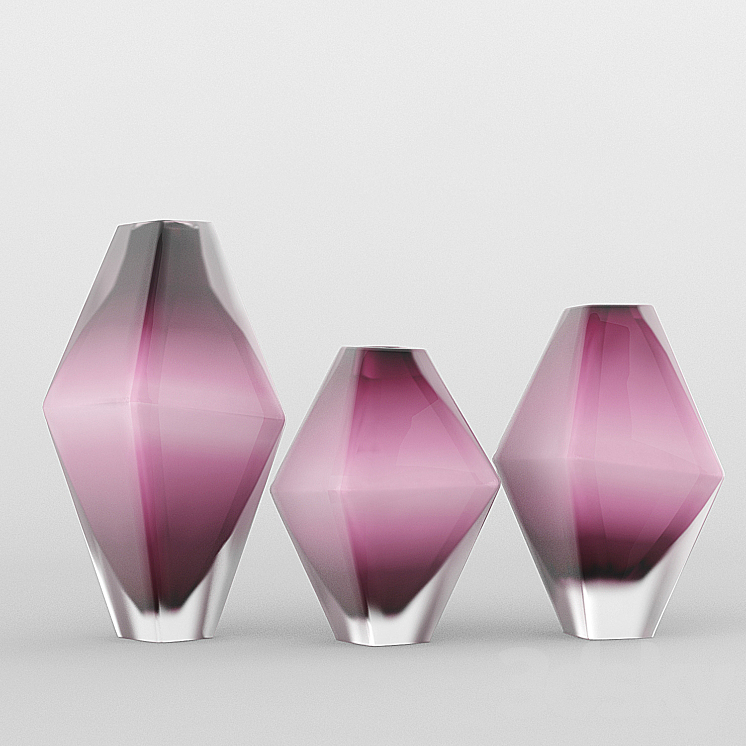 Vase handmade frosted glass 3DS Max - thumbnail 1