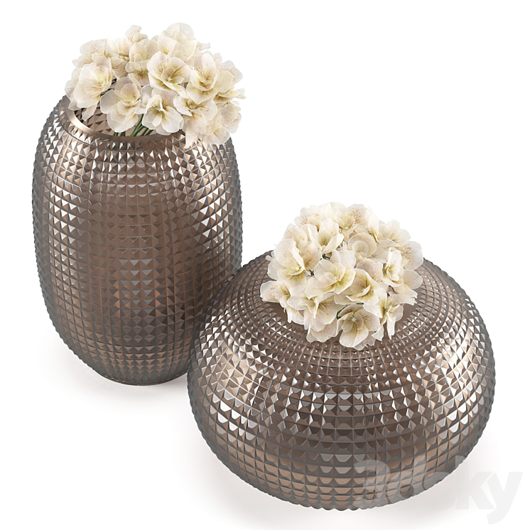 Vase Kelly Hoppen Smoke Triada Round Vase Tall and Wide 3DS Max - thumbnail 2