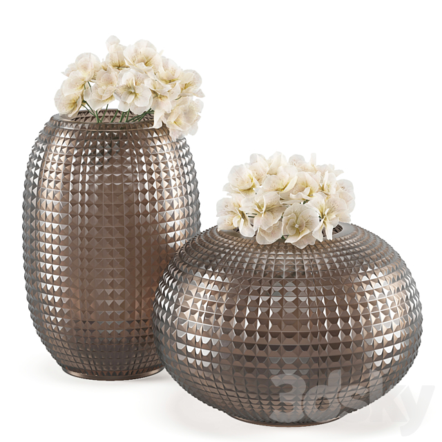 Vase Kelly Hoppen Smoke Triada Round Vase Tall and Wide 3DSMax File - thumbnail 1