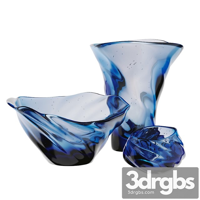 Vase Murano decor vase set 3dsmax Download - thumbnail 1