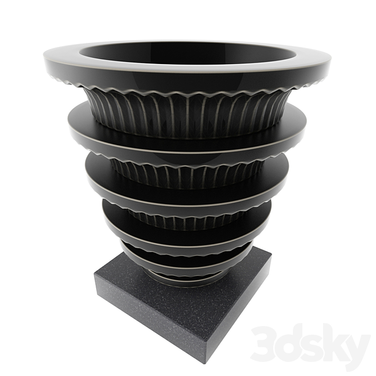 Vase pebble 3DS Max - thumbnail 2