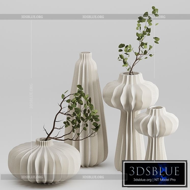 Vase Set 01-Lithos Vases 3DS Max - thumbnail 3