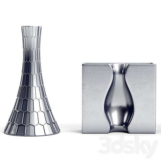 vase set 1 3DS Max Model - thumbnail 3