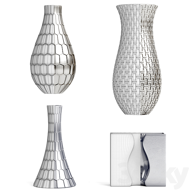 vase set 1 3DS Max Model - thumbnail 4