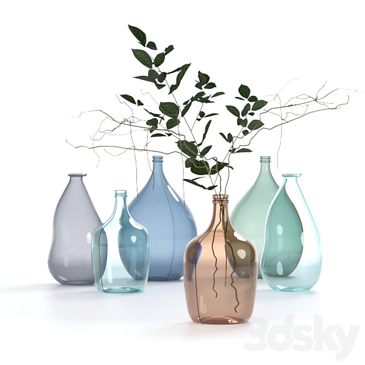 Vase Set La Redoute 3DS Max - thumbnail 1