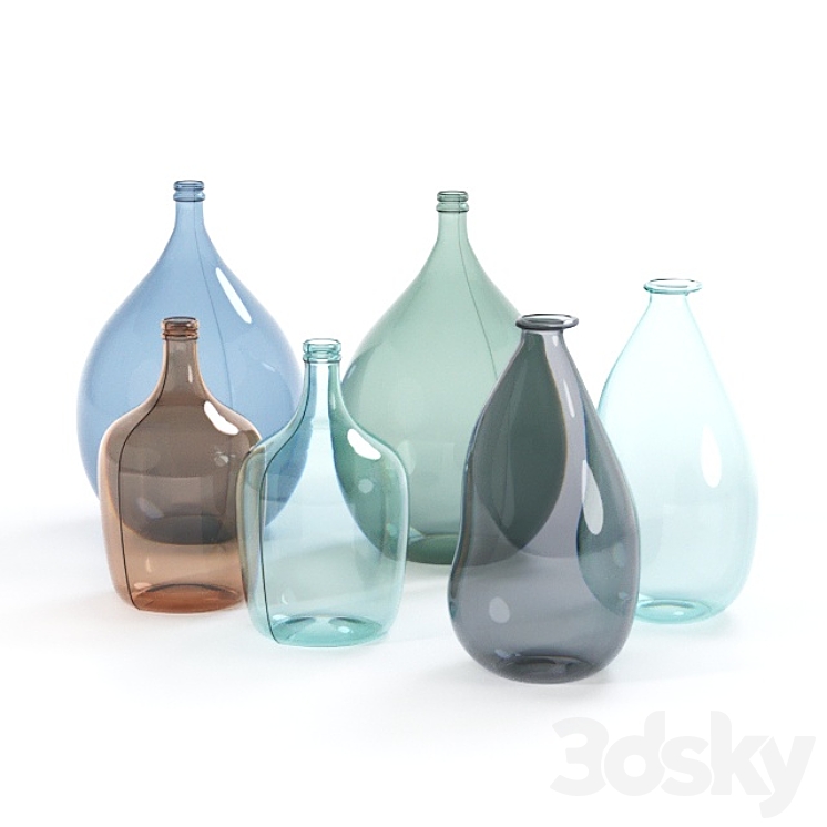 Vase Set La Redoute 3DS Max - thumbnail 2