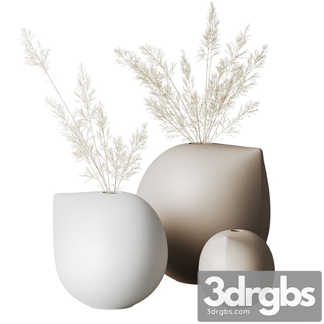 Vase Set of vases dbkd nib 3dsmax Download - thumbnail 1