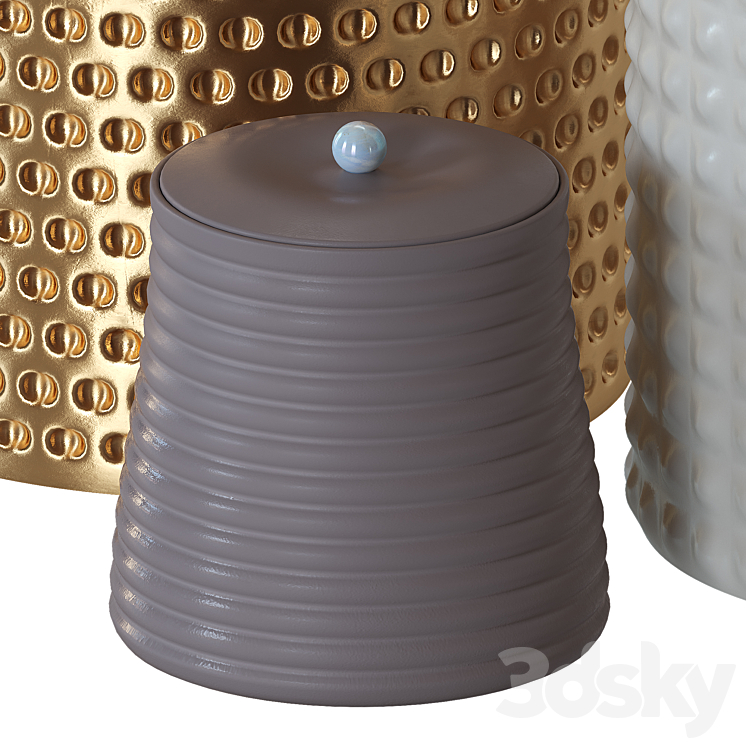 Vase set \/ Vases 3DS Max Model - thumbnail 2