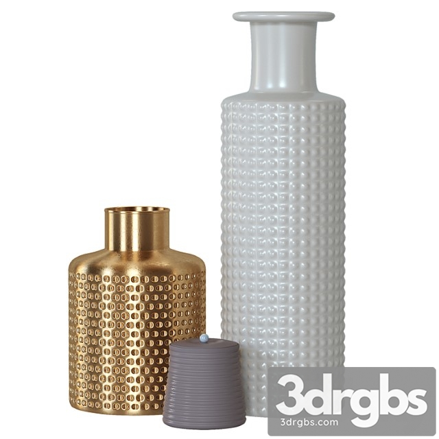 Vase Set Vazy 3dsmax Download - thumbnail 1