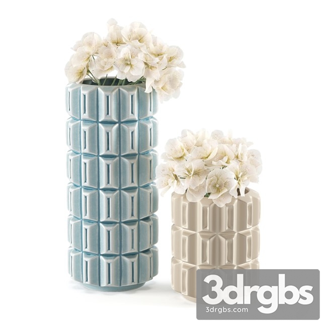 Vase Vase kelly hoppen geometric vase tall and small 3dsmax Download - thumbnail 1