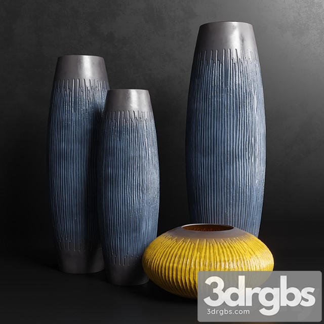 Vase Vases set 6 3dsmax Download - thumbnail 1