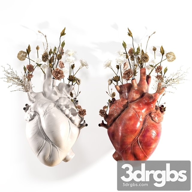 Vase Wall heart vase 3dsmax Download - thumbnail 1