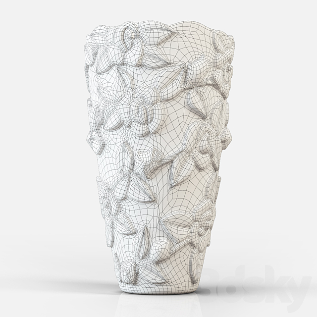 Vase with roses 3ds Max - thumbnail 3