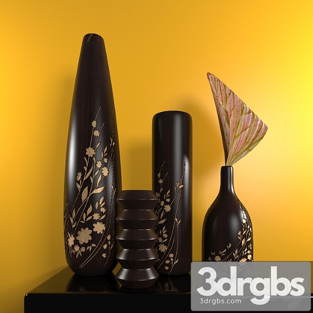 Vase Wooden vase 3dsmax Download - thumbnail 1