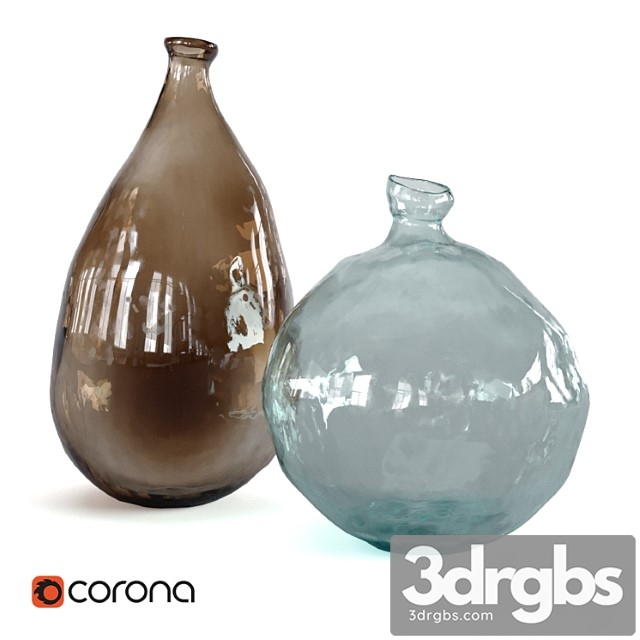 Vase Zara home glass vases 3dsmax Download - thumbnail 1