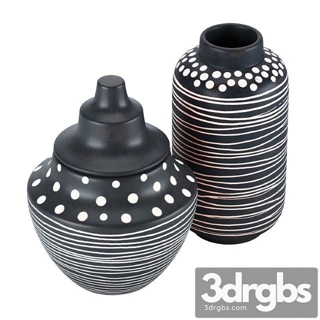 Vase Zuo modern niger vases 3dsmax Download - thumbnail 1