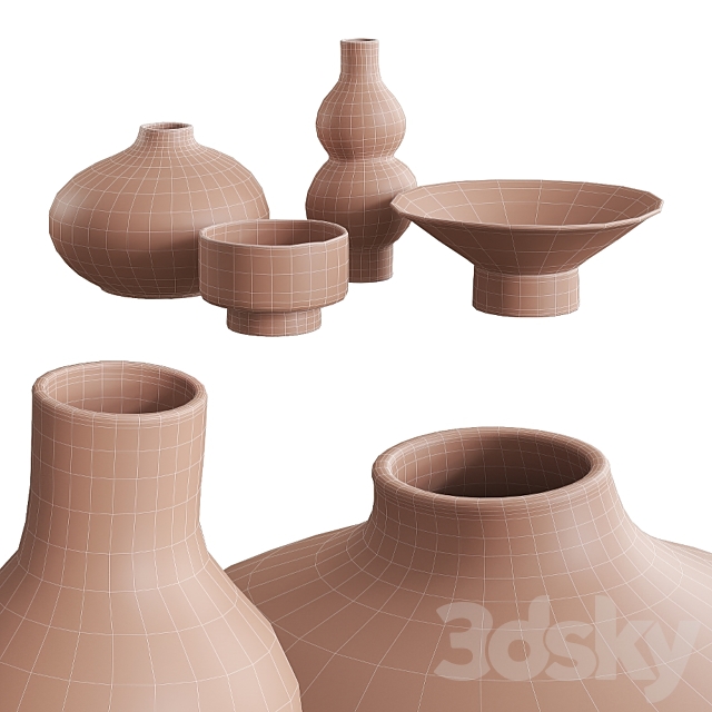 Vases and bowls H&M 3DS Max Model - thumbnail 6