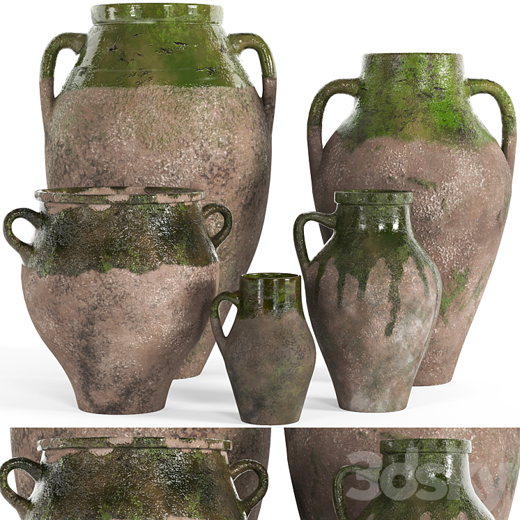 Vases set 07 3DS Max Model - thumbnail 1