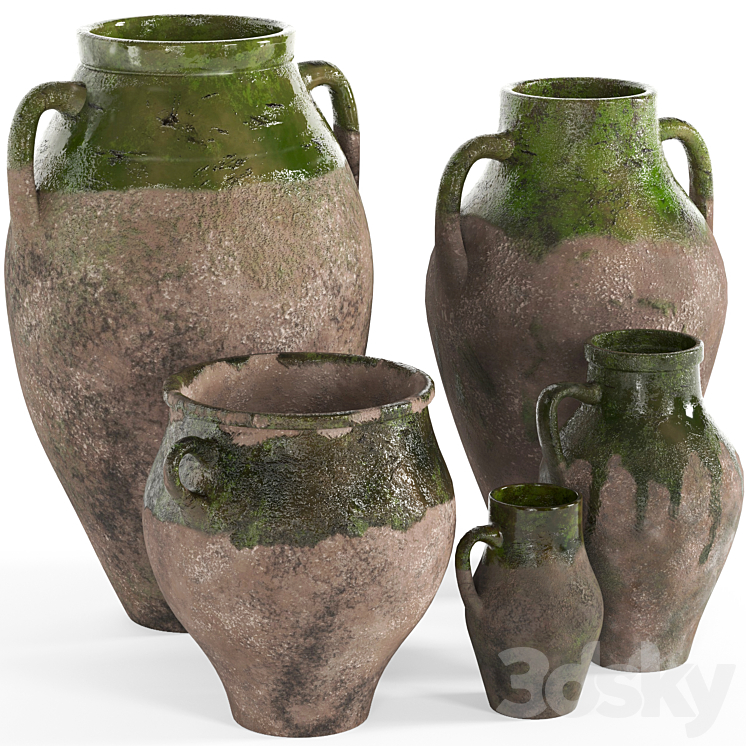 Vases set 07 3DS Max Model - thumbnail 2