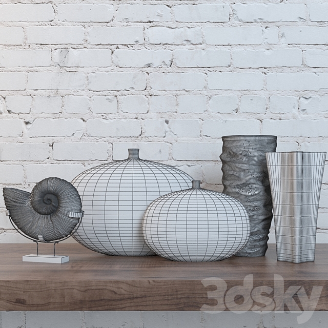 Vases set 07 3DSMax File - thumbnail 2