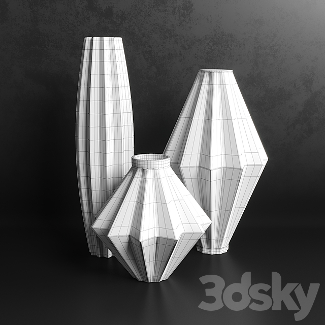 Vases set 1 3DS Max Model - thumbnail 2