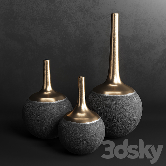 Vases set 2 3ds Max - thumbnail 1