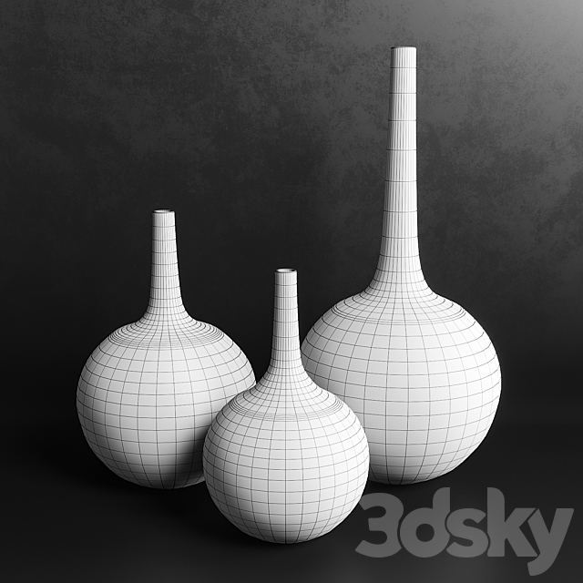 Vases set 2 3ds Max - thumbnail 2