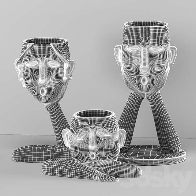 Vases set 3DSMax File - thumbnail 2