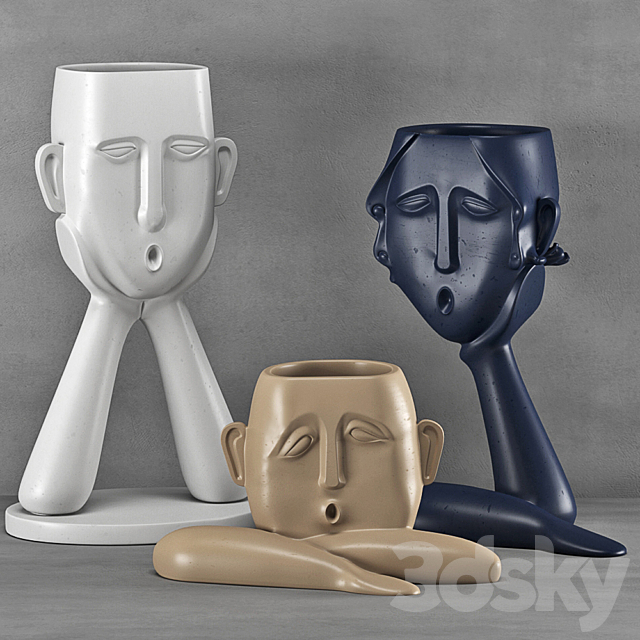 Vases set 3DSMax File - thumbnail 3