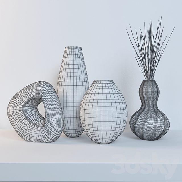 Vases set 3DSMax File - thumbnail 2