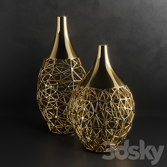 Vases set 4 3ds Max - thumbnail 1