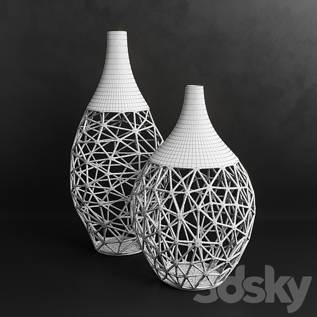 Vases set 4 3ds Max - thumbnail 2