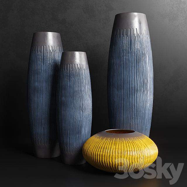 Vases set 6 3ds Max - thumbnail 1